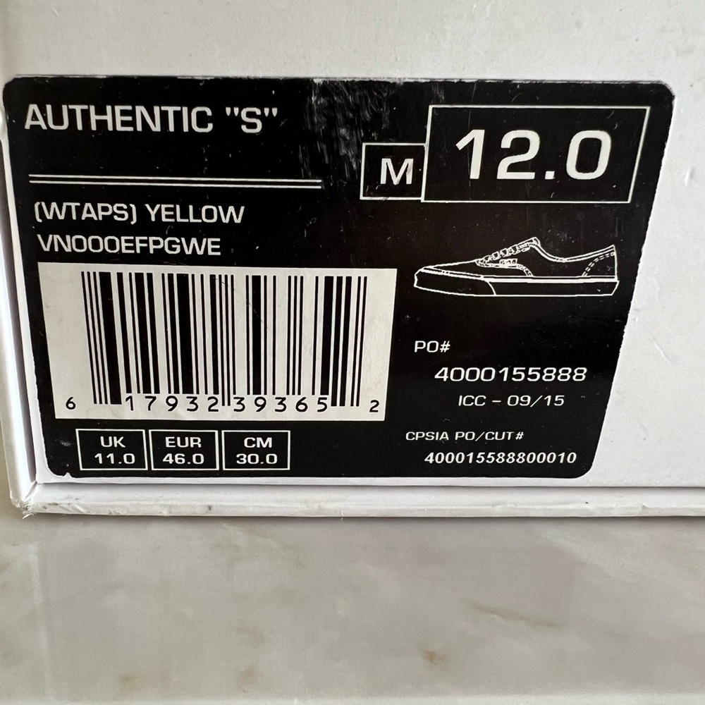 WTAPS Authentic S Yellow Men's Shoes